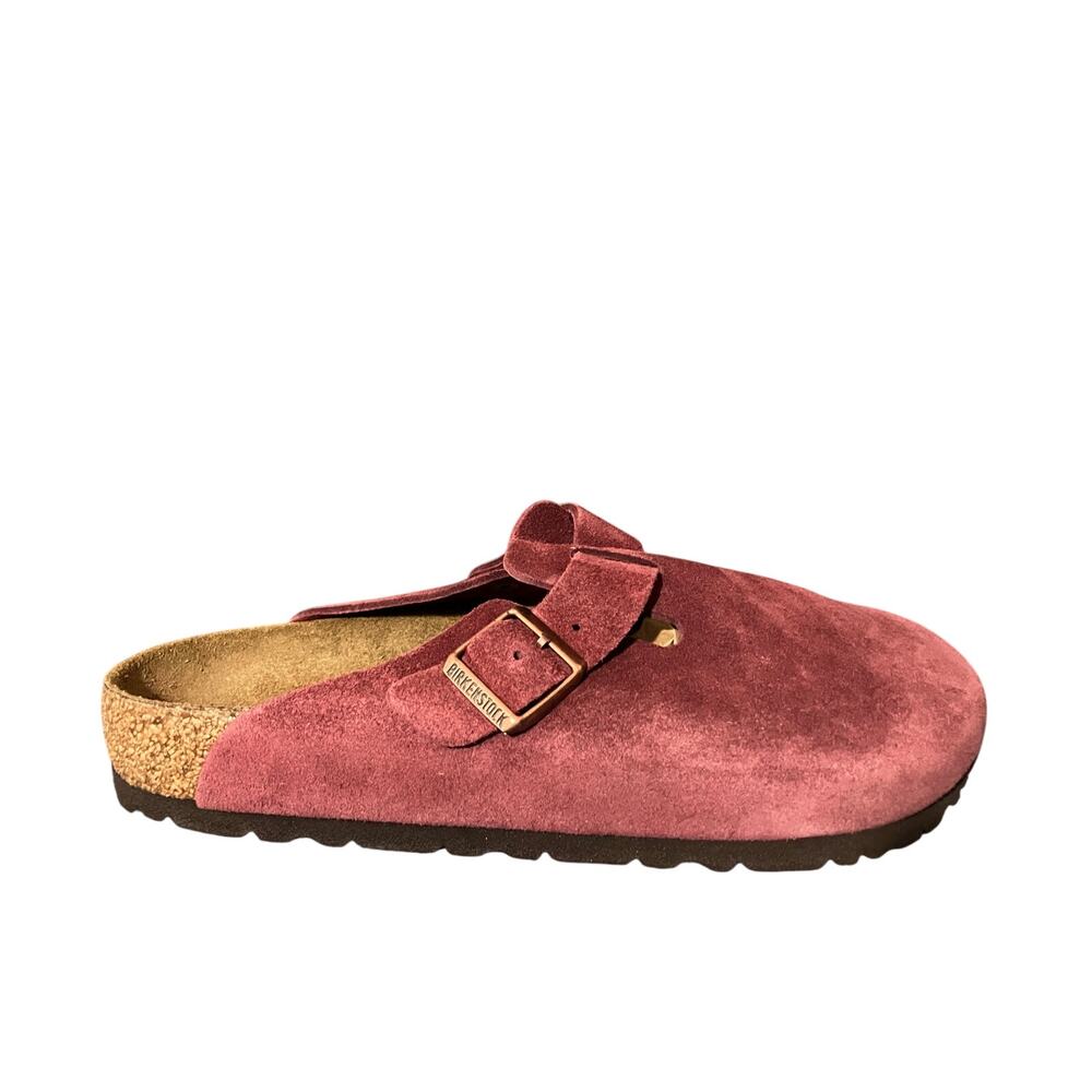 Birkenstock Unisex Size M9 W11 EU 42 Boston BS Zinfadel Red Regular Fit Clog